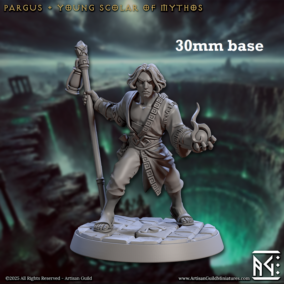 Pargus, Young Scholar of Mythos (Male Human Wizard) Main image