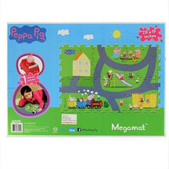 Peppa Pig - 6 Tiles - 28 x 19 Inch - Mega Floor Mat with Vehicle -