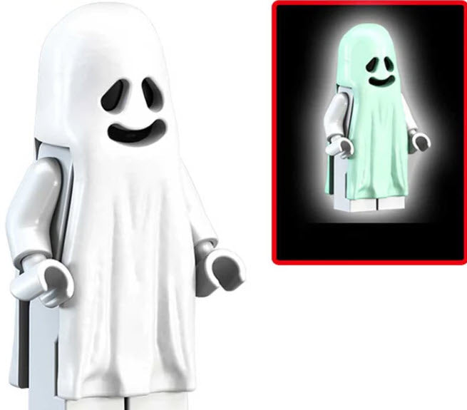 Glow in the Dark Happy Ghost Minifigures Main image