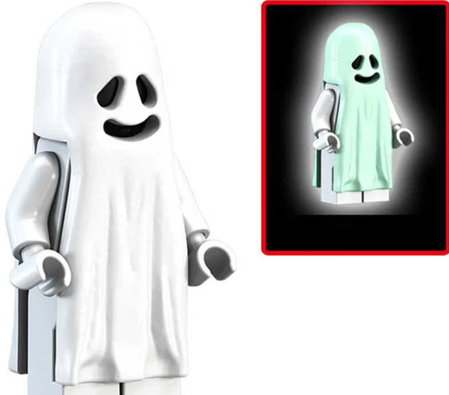 Glow in the Dark Happy Ghost Minifigures - Collectors World Toys Hover Image