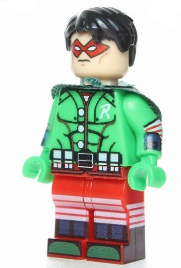 Red Masked Sidekick Custom Minifig - Collectors World Toys Hover Image