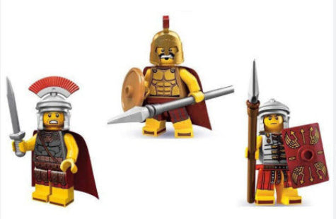 Spartan Warriors & Roman Commander Custom Minifig Set - Collectors World Toys