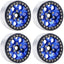 B3 Aluminum 1.9 Beadlock Wheels 9mm Hubs, Blue, for