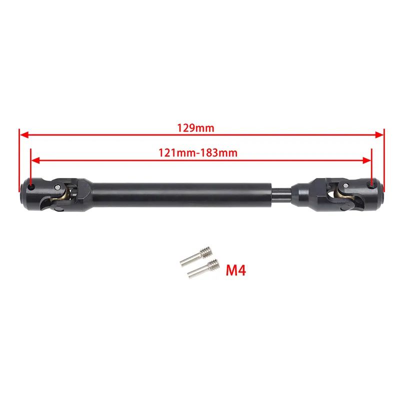 Universal Spline Drive Shaft CVD 121-183mm (1) Wraith SCX10
