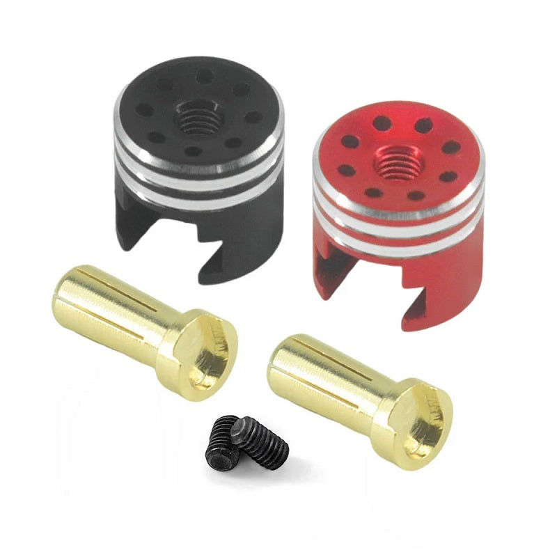 Heatsink Bullet Plug Grips w/ 5mm Bullets, Low Profile, 14mm