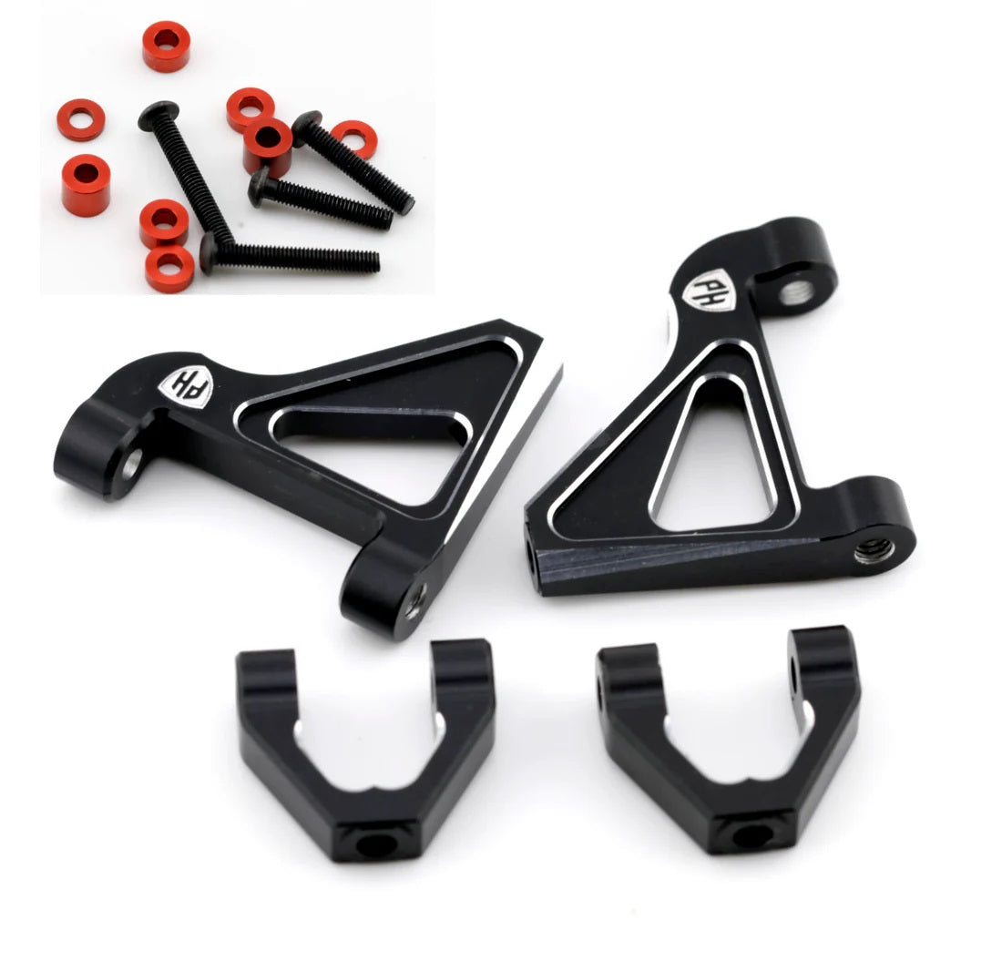 Aluminum Front Upper Arms Set, Black, for Kyosho 1/10 Fazer