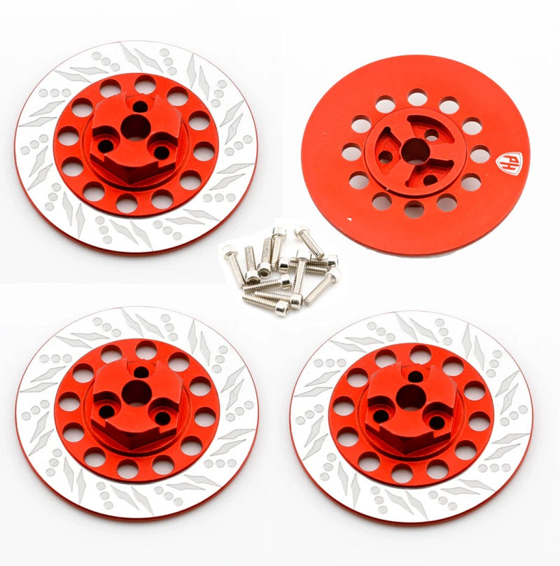Dummy Disc Brake Hex Red, for Kyosho Fazer
