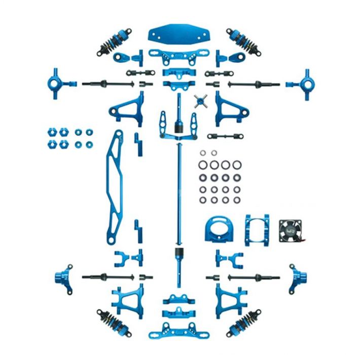 Tamiya TT-02 Aluminum Upgrade Kit TT02 -Blue