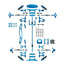 Tamiya TT-02 Aluminum Upgrade Kit TT02 -Blue