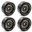 1.0" Black Brass Beadlock Crawler Wheels, for, 1/24