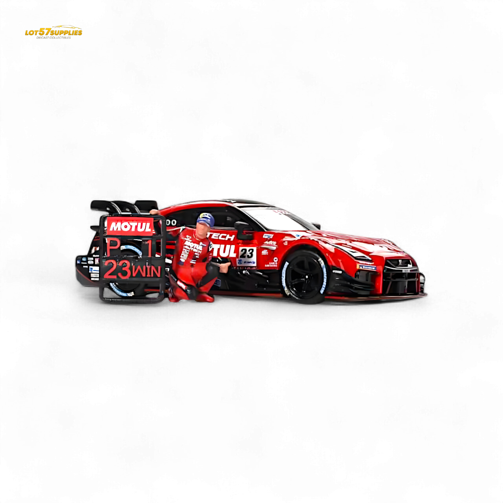 Mini-GT Nissan GT-R Nismo #23 "MOTUL AUTECH GT-T 2021" w/ Figure #875 1:64 - Collectors World Toys