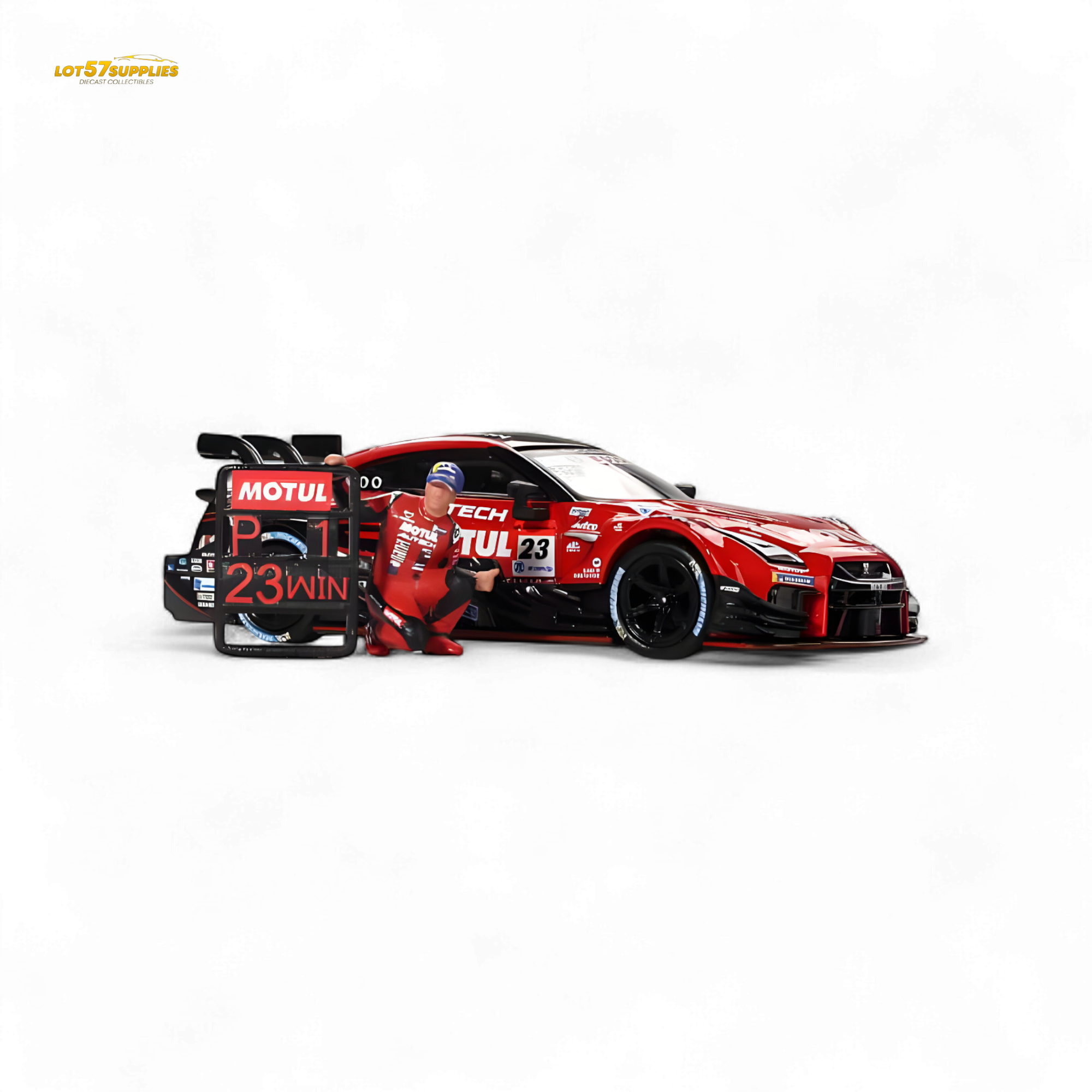 Mini-GT Nissan GT-R Nismo #23 "MOTUL AUTECH GT-T 2021" w/ Figure #875 1:64 - Collectors World Toys