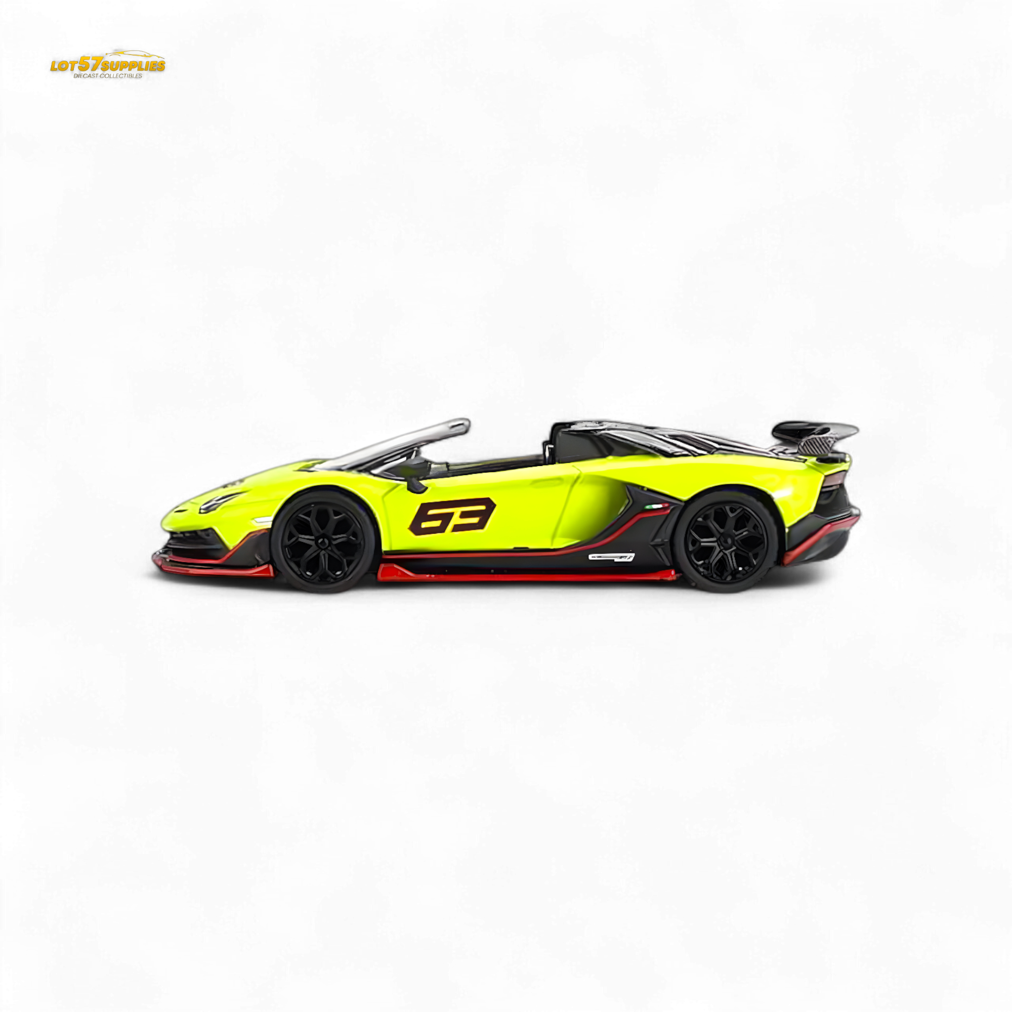 Mini-GT Lamborghini Aventador SVJ 63 Roadster Verde Shock #887 1:64