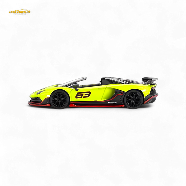 Mini-GT Lamborghini Aventador SVJ 63 Roadster Verde Shock #887 1:64