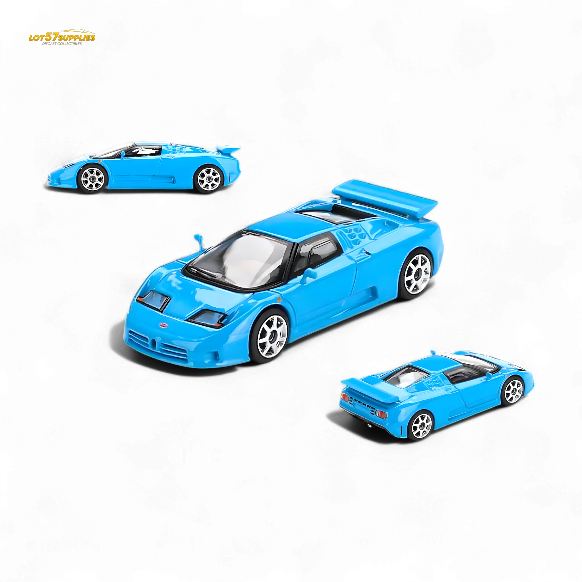 Mini-GT Bugatti EB110 Super Sport Blu Bugatti #890 1:64 - Collectors World Toys Main image