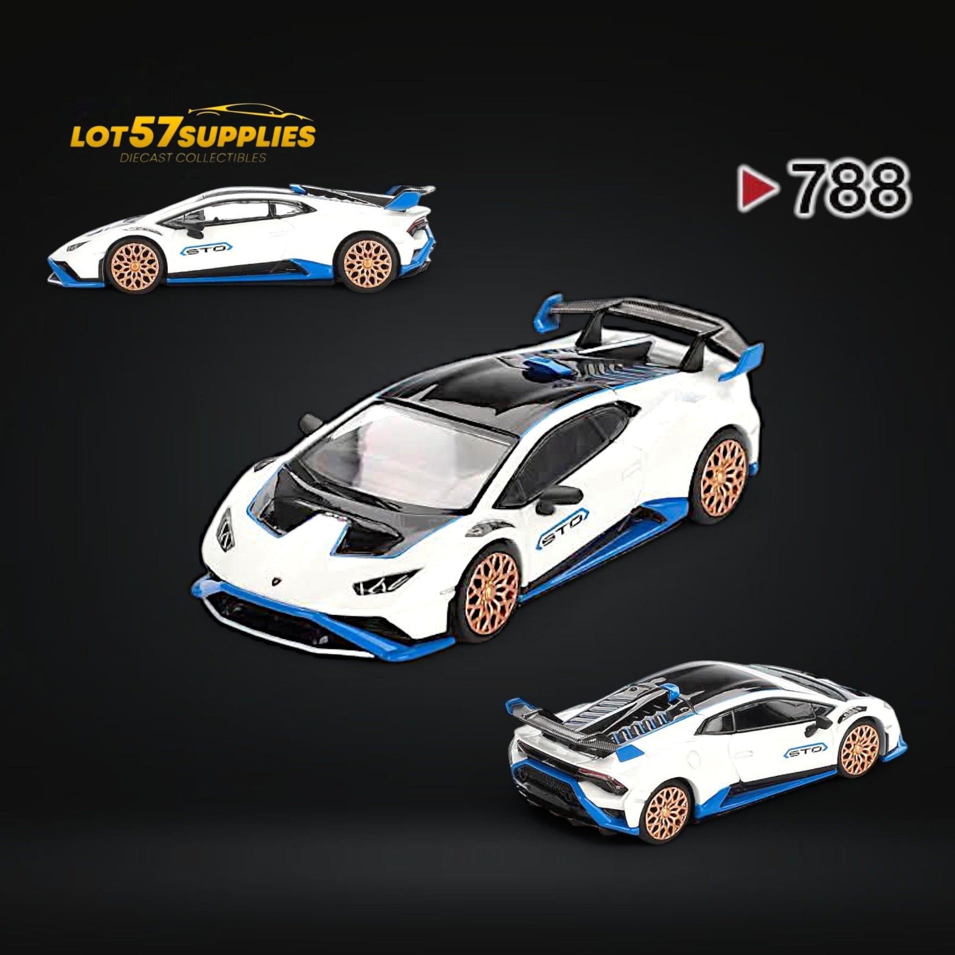 (Pre-Order) Mini-GT Lamborghini Huracán STO Bianco Asopo #788 1:64 - Collectors World Toys