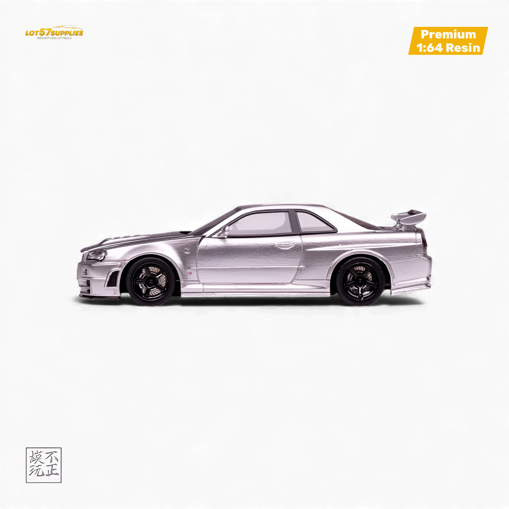 Car's Lounge Skyline GT-R R34 NISMO Z-TUNE - Z-TUNE Silver 1:64