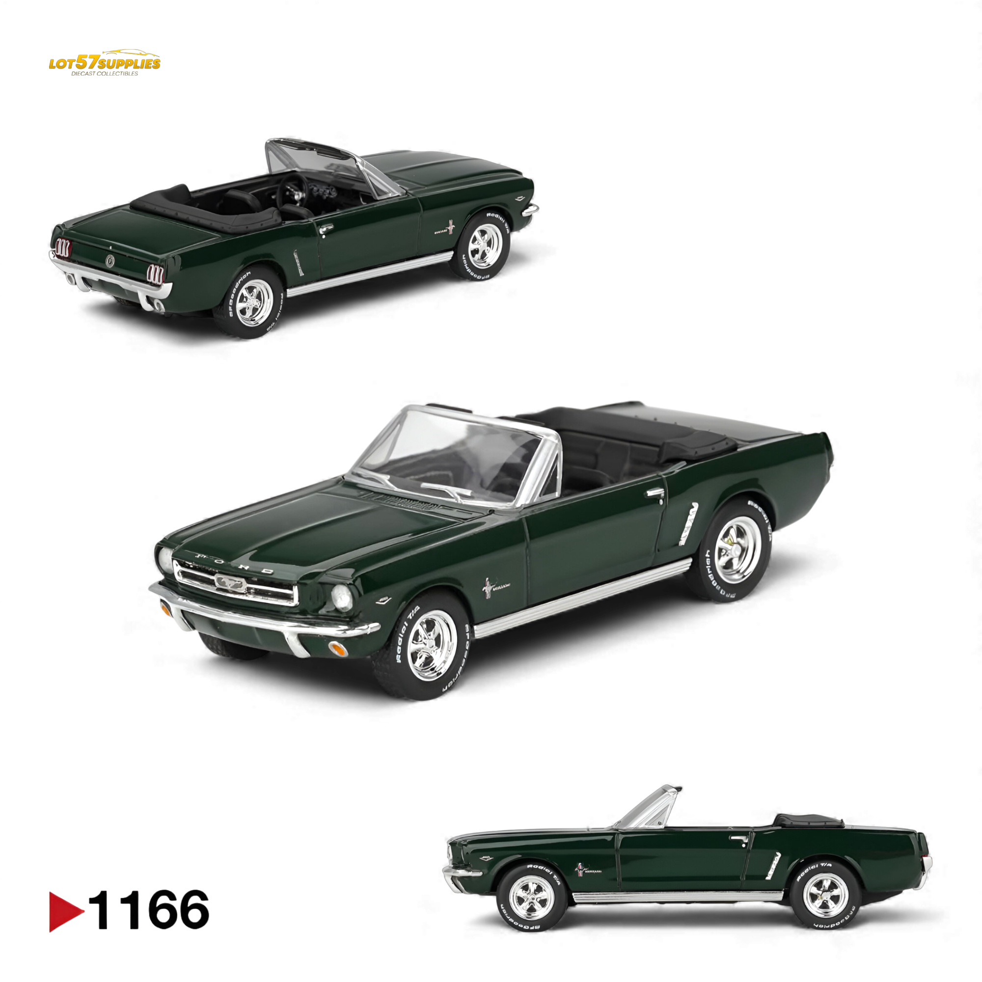 (Pre-Order) Mini-GT Ford Mustang Convertible 1964 - Highland Green 1:64