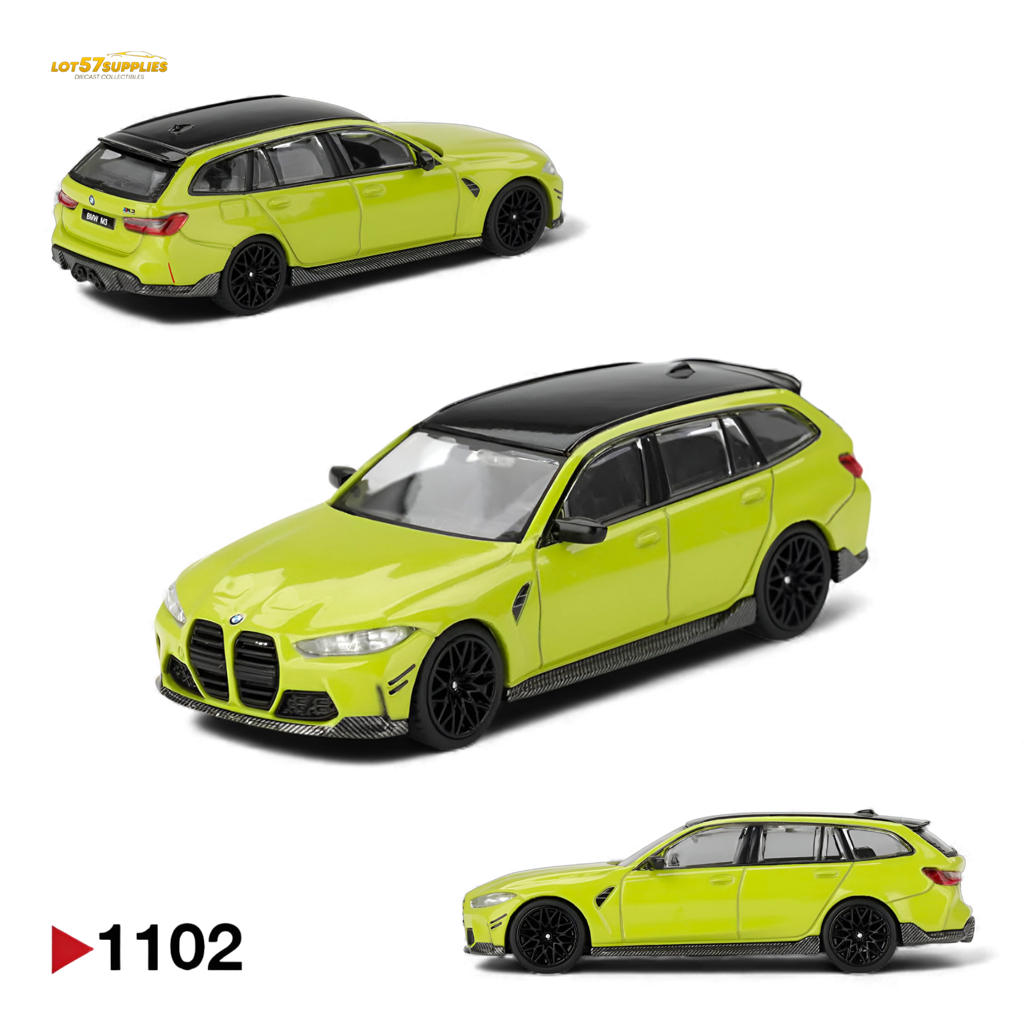 (Pre-Order) Mini-GT BMW M3 M Performance Touring - Sao Paulo Yellow 1:64 Main image