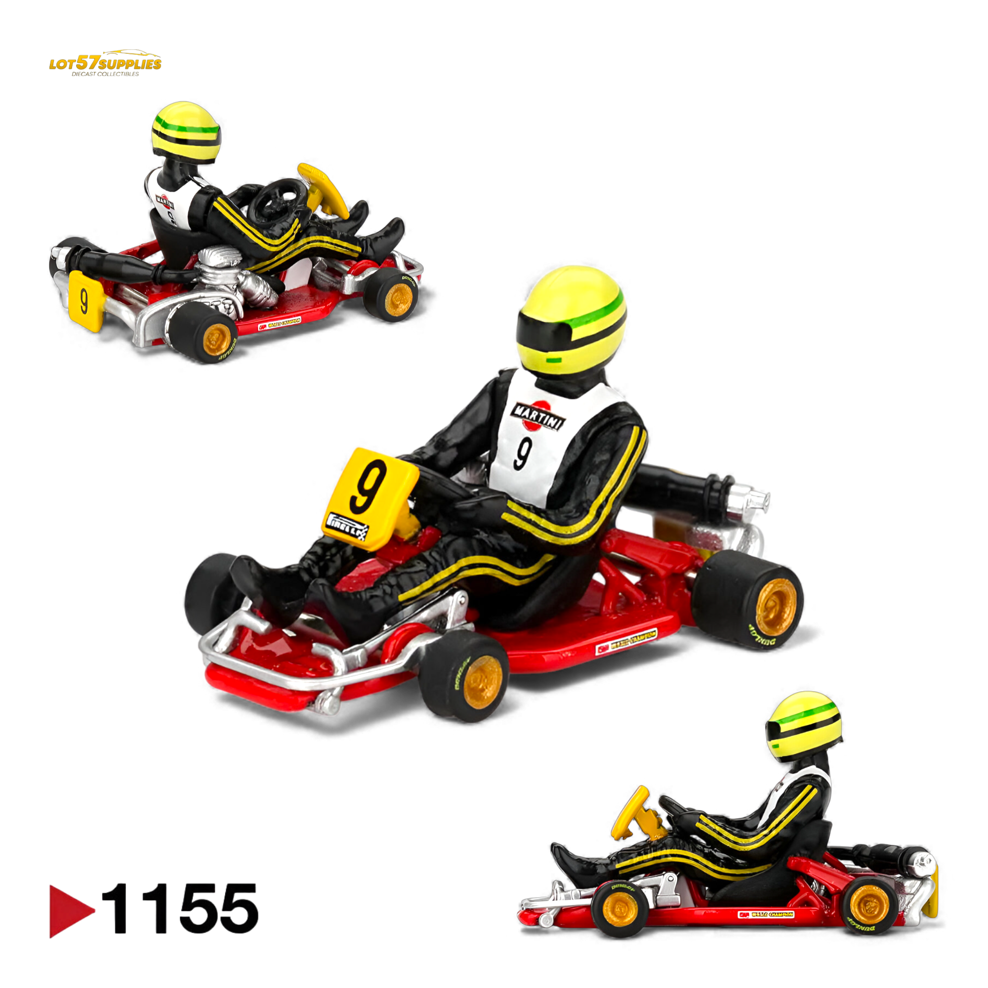 (Pre-Order) Mini GT Senna Kart Formula K #9 1981 Karting World Championship 1:64 Main image