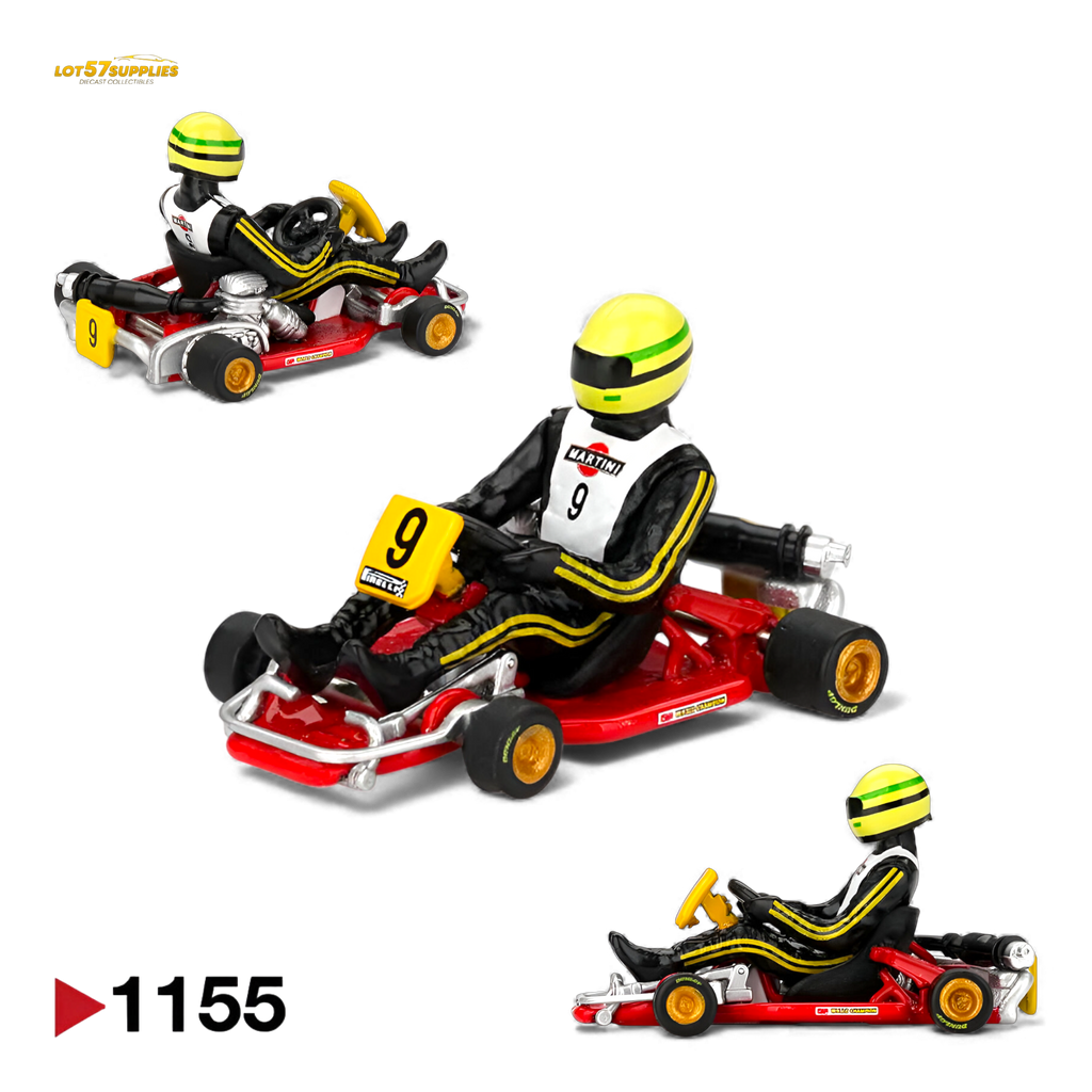 (Pre-Order) Mini GT Senna Kart Formula K #9 1981 Karting World Championship 1:64