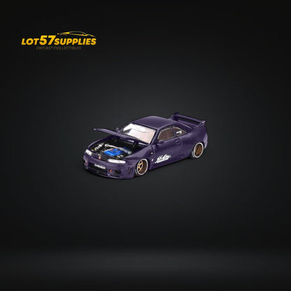 (Pre-Order) Mini GT x Kaido House Nissan Skyline GT-R (R33) Purple Active Carbon R V2 1:64 KHMG163