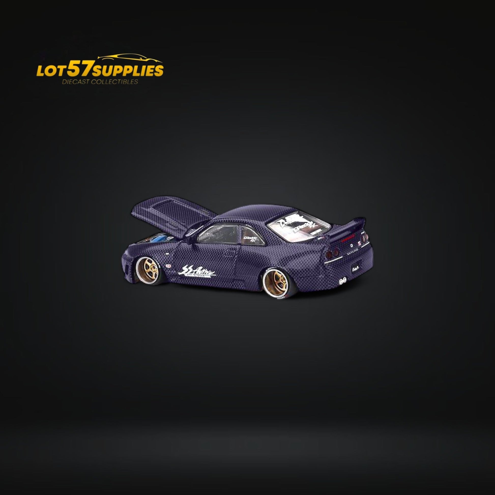 (Pre-Order) Mini GT x Kaido House Nissan Skyline GT-R (R33) Purple Active Carbon R V2 1:64 KHMG163