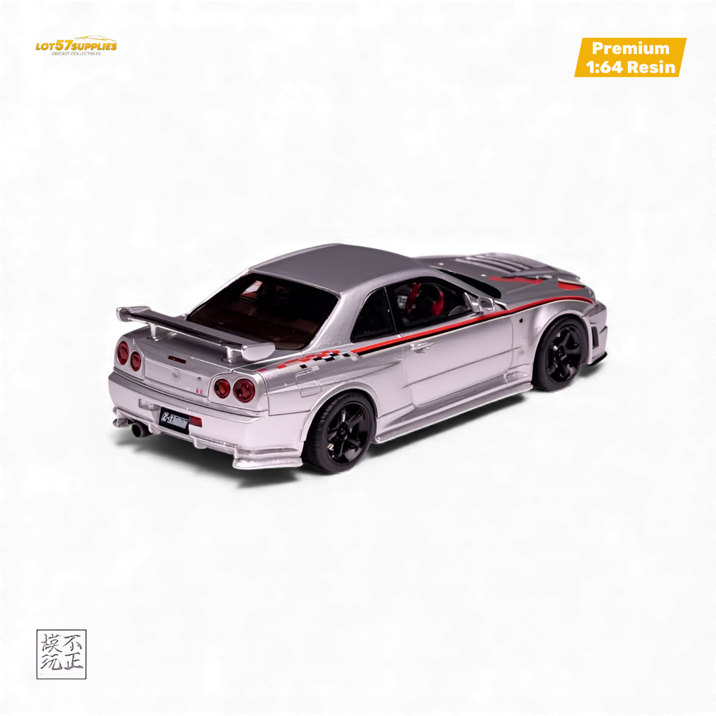 Car's Lounge Skyline GT-R R34 NISMO Z-TUNE - Nismo Edition Silver 1:64