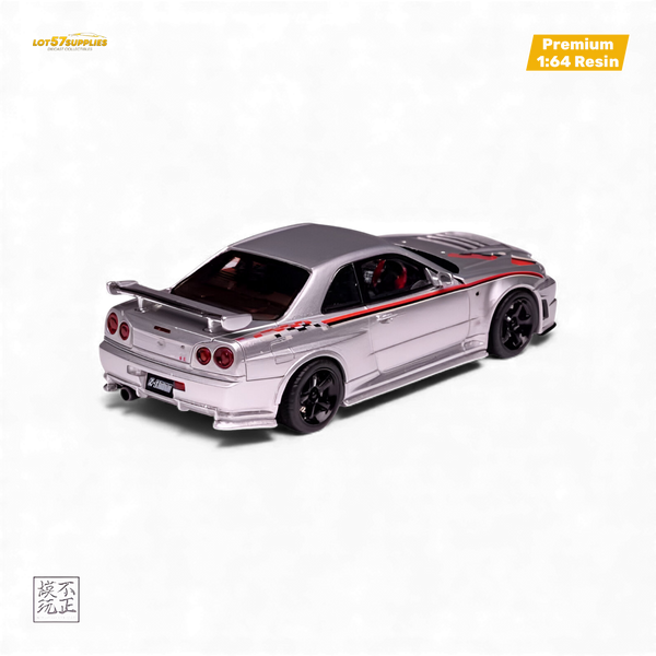 Car's Lounge Skyline GT-R R34 NISMO Z-TUNE - Nismo Edition Silver 1:64