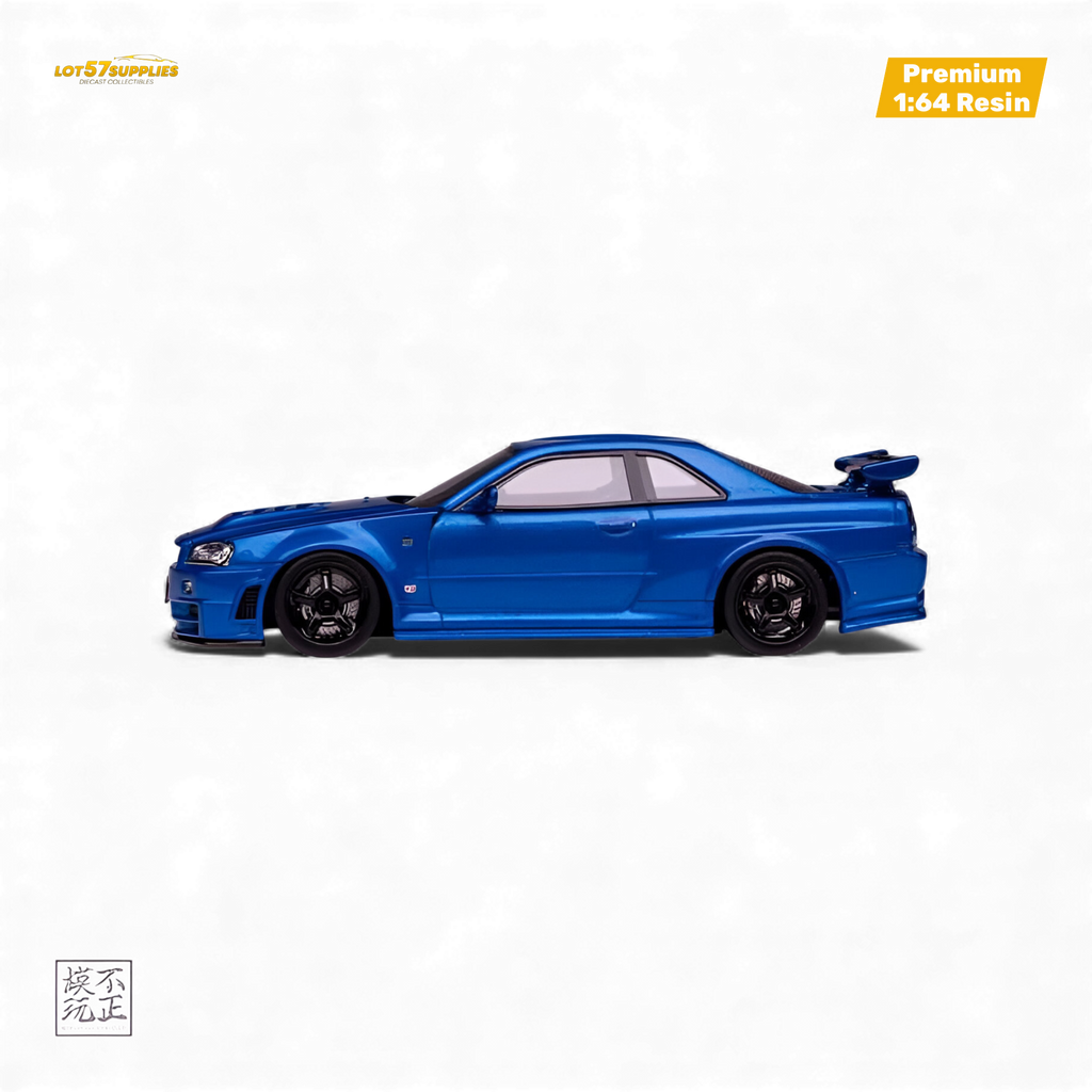 Car's Lounge Skyline GT-R R34 NISMO Z-TUNE - Bayside Blue 1:64