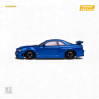 Car's Lounge Skyline GT-R R34 NISMO Z-TUNE - Bayside Blue 1:64