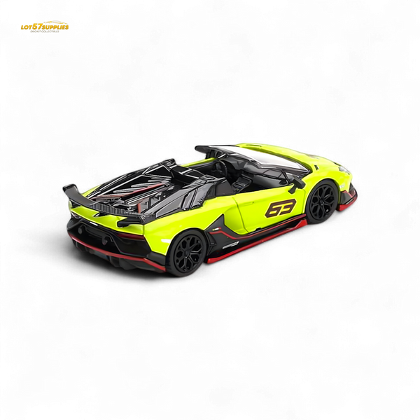 Mini-GT Lamborghini Aventador SVJ 63 Roadster Verde Shock #887 1:64