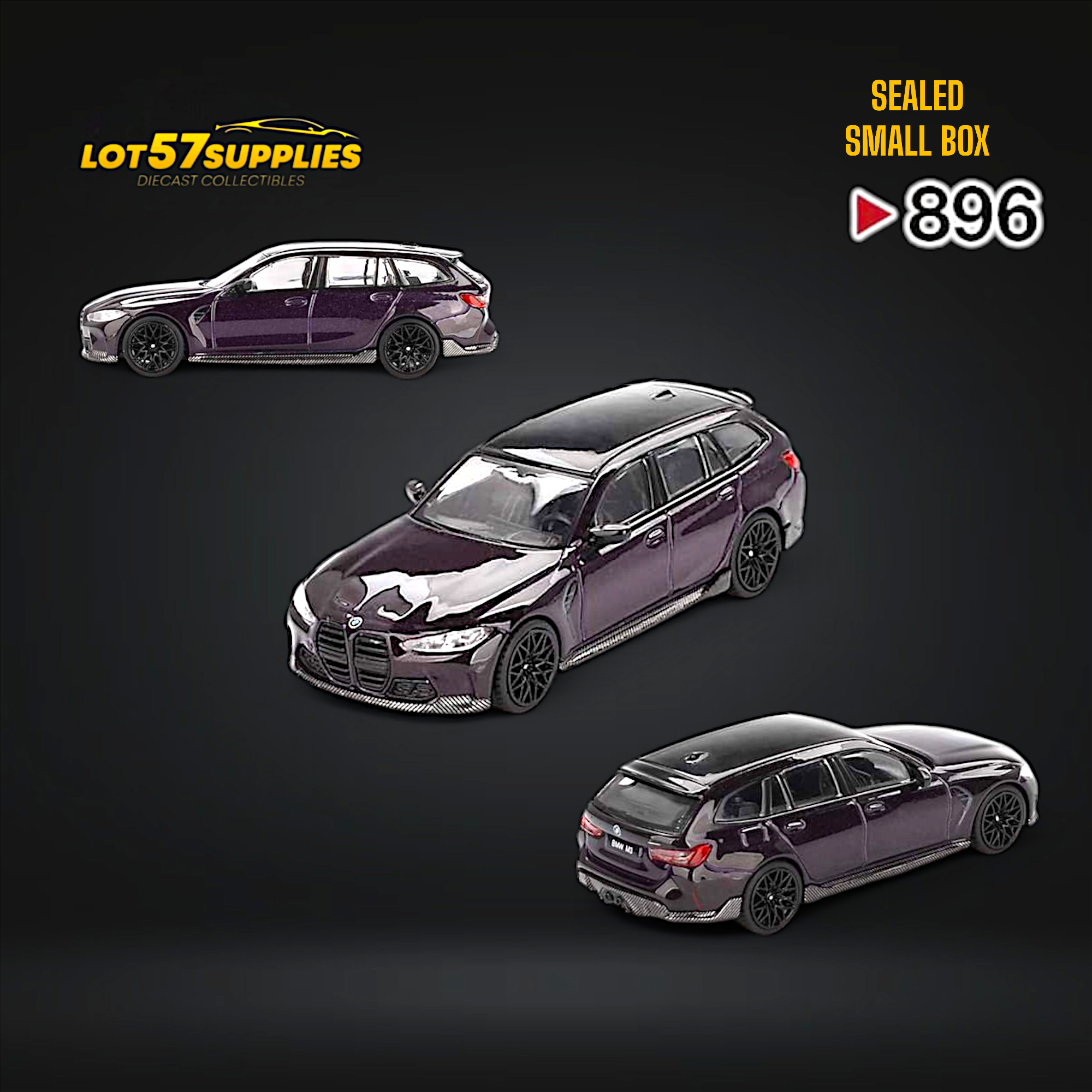 (Pre-Order) Mini-GT BMW M3 M Performance Touring Daytona Violet #896 1:64 - Collectors World Toys Main image