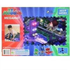 PJ Masks - 6 Tiles - 28 x 19 Inch - Mega Floor Mat with Vehicle - Collectors World Toys