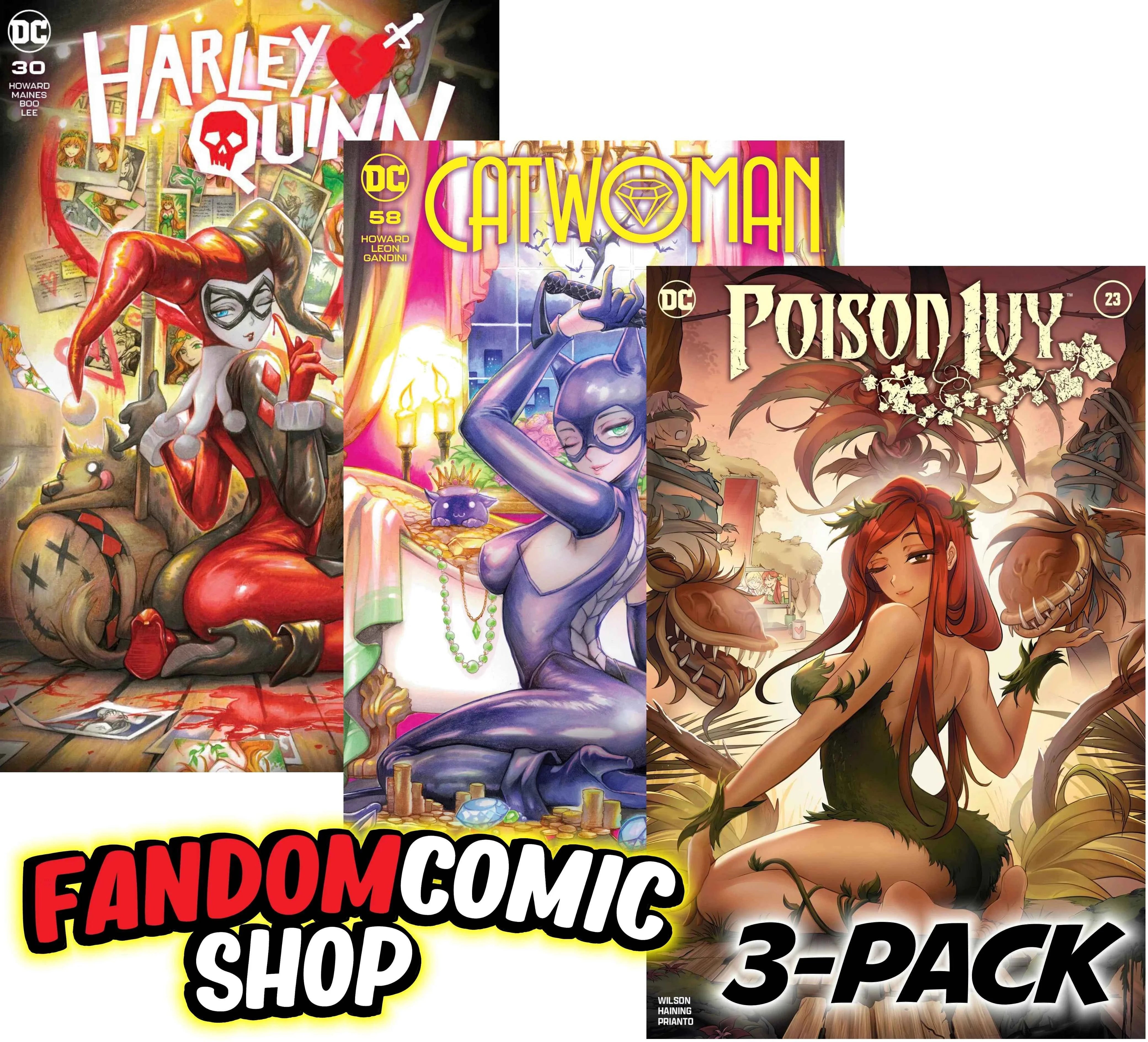 POISON IVY #23, CATWOMAN #62 & HARLEY QUINN #30 (RACHTA LIN EXCLUSIVE VARIANT SET) Main image