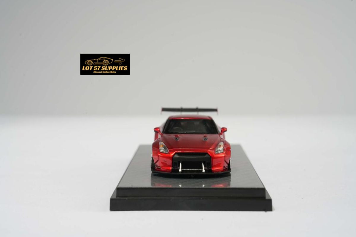Error404 LB-Works Nissan Skyline GT-R R35 Fighter Grey / Candy Red Limited to 299 Pcs Each 1:64 - Collectors World Toys