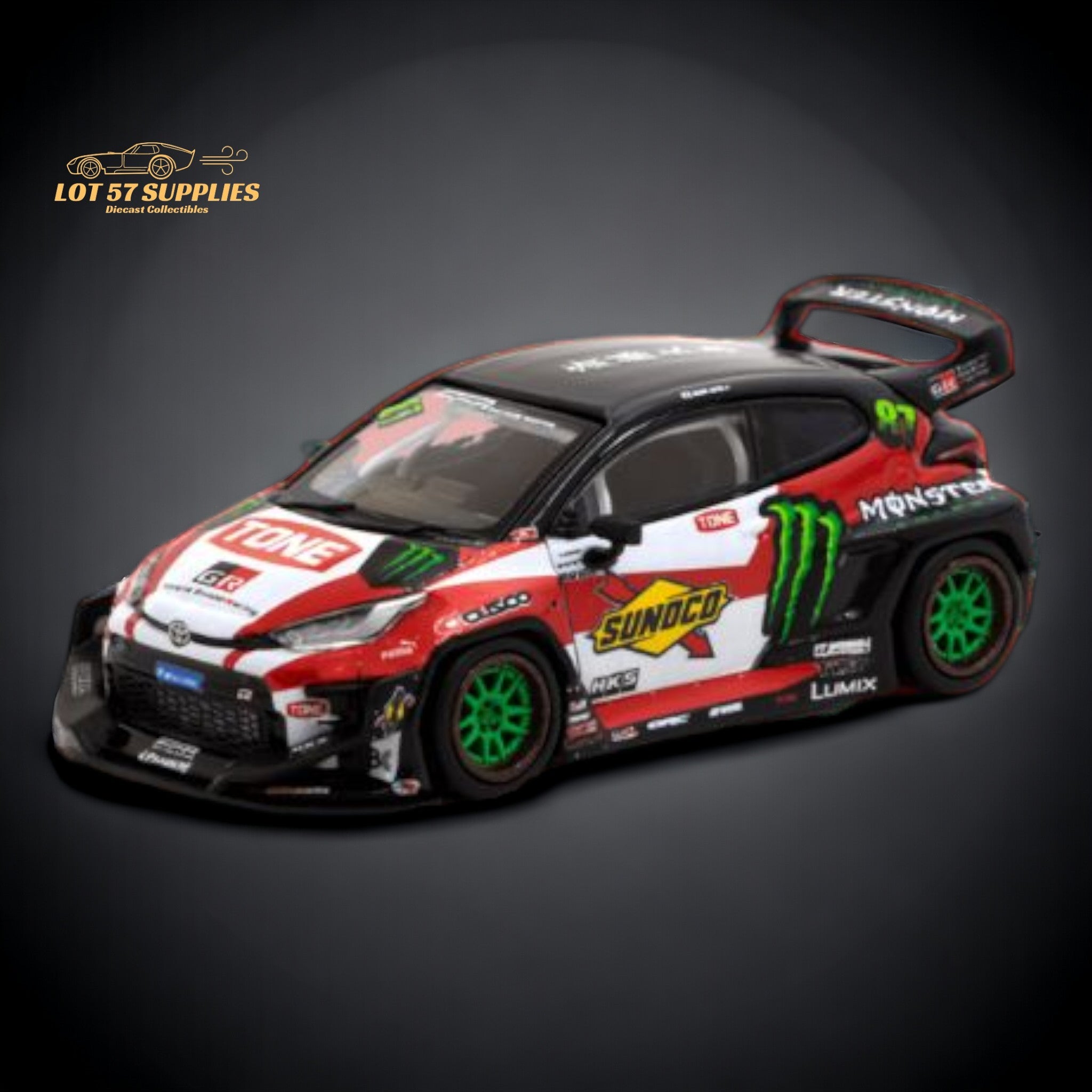 Tarmac Works Hobby64 Toyota Yaris GR Monster Drift 1:64 T64-080-MON Main image