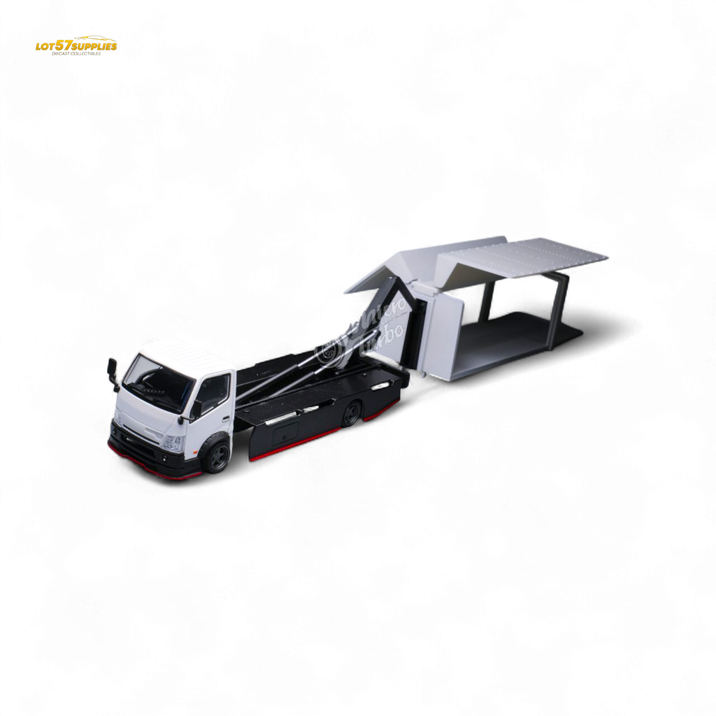 MicroTurbo HINO 300 Custom Wing Truck Limited to 1,000 Pcs & Stickers Included 1:64 - Collectors World Toys