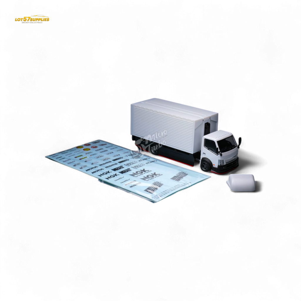 MicroTurbo HINO 300 Custom Wing Truck Limited to 1,000 Pcs & Stickers Included 1:64 - Collectors World Toys