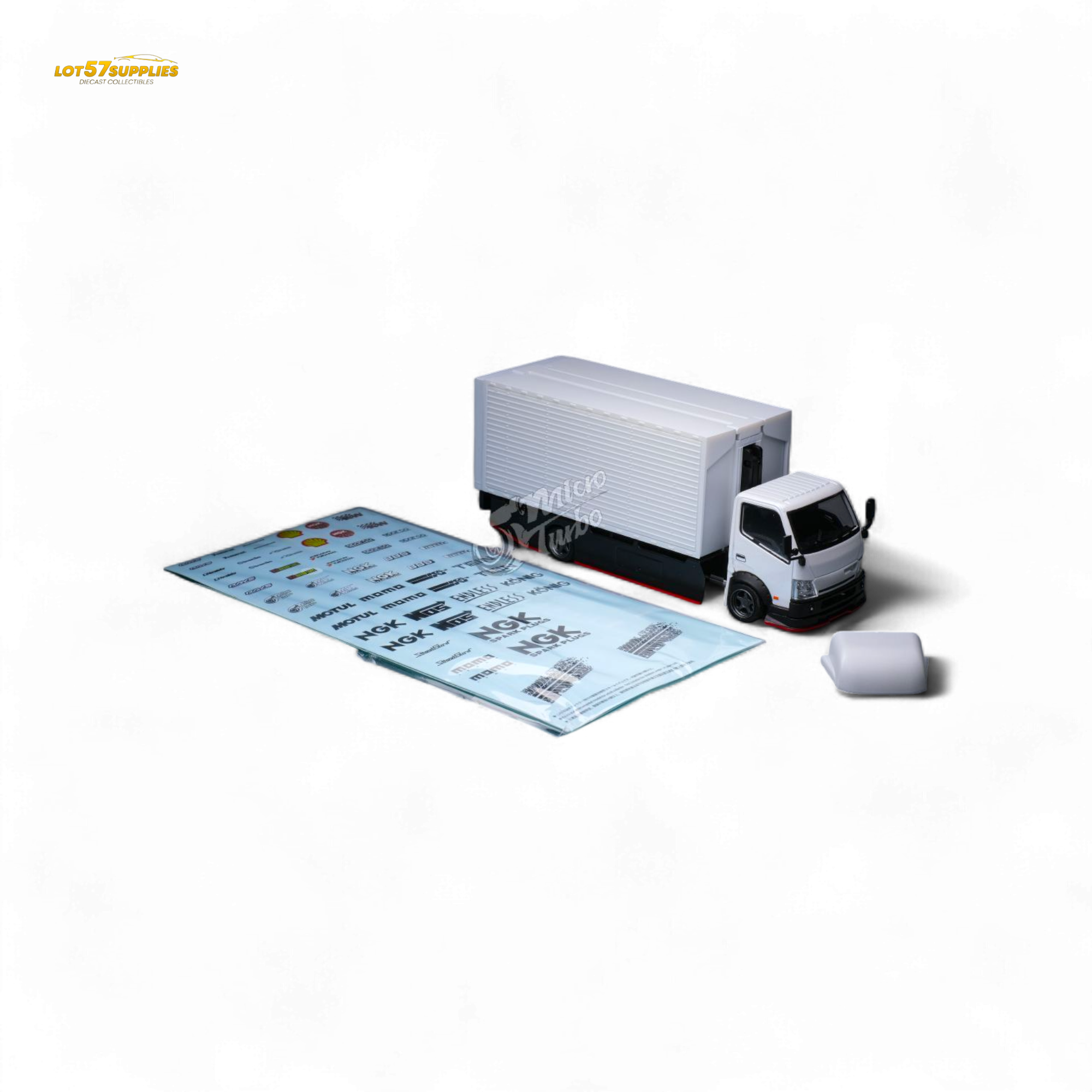 MicroTurbo HINO 300 Custom Wing Truck Limited to 1,000 Pcs & Stickers Included 1:64 - Collectors World Toys