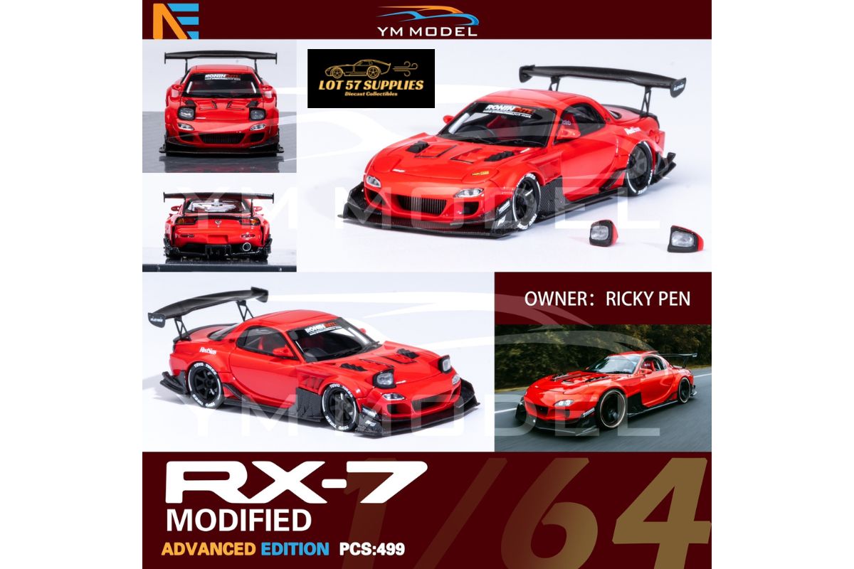 (Pre-Order) YM Model Mazda RX-7 Modified Limited to 499 Pcs 1:64 (Licensed Product) - Collectors World Toys