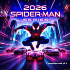 Hot Wheels Silver Series Spider-Man Complete Set of 5 (2026) - Limited Edition Collectible Diecast Cars