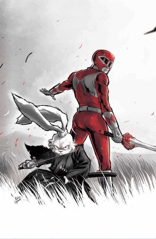 MIGHTY MORPHIN POWER RANGERS/USAGI YOJIMBO #1 (RICKIE YAGAWA EXCLUSIVE VARIANT)(2024) ~ BOOM! Studios Main image