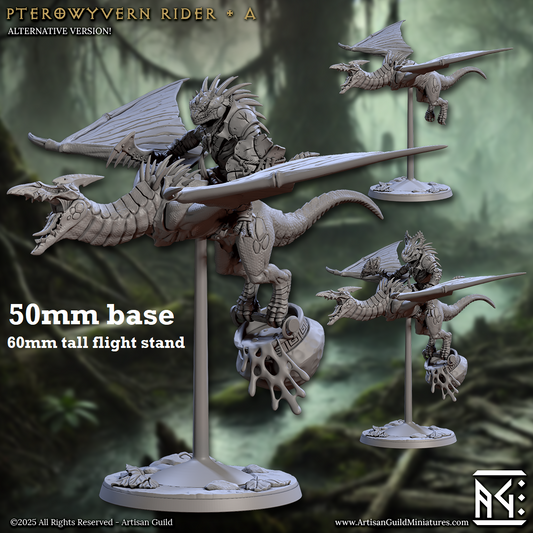 Pterowyvern Rider: Sculpt A (Pterodactyl Cavalry Unit)