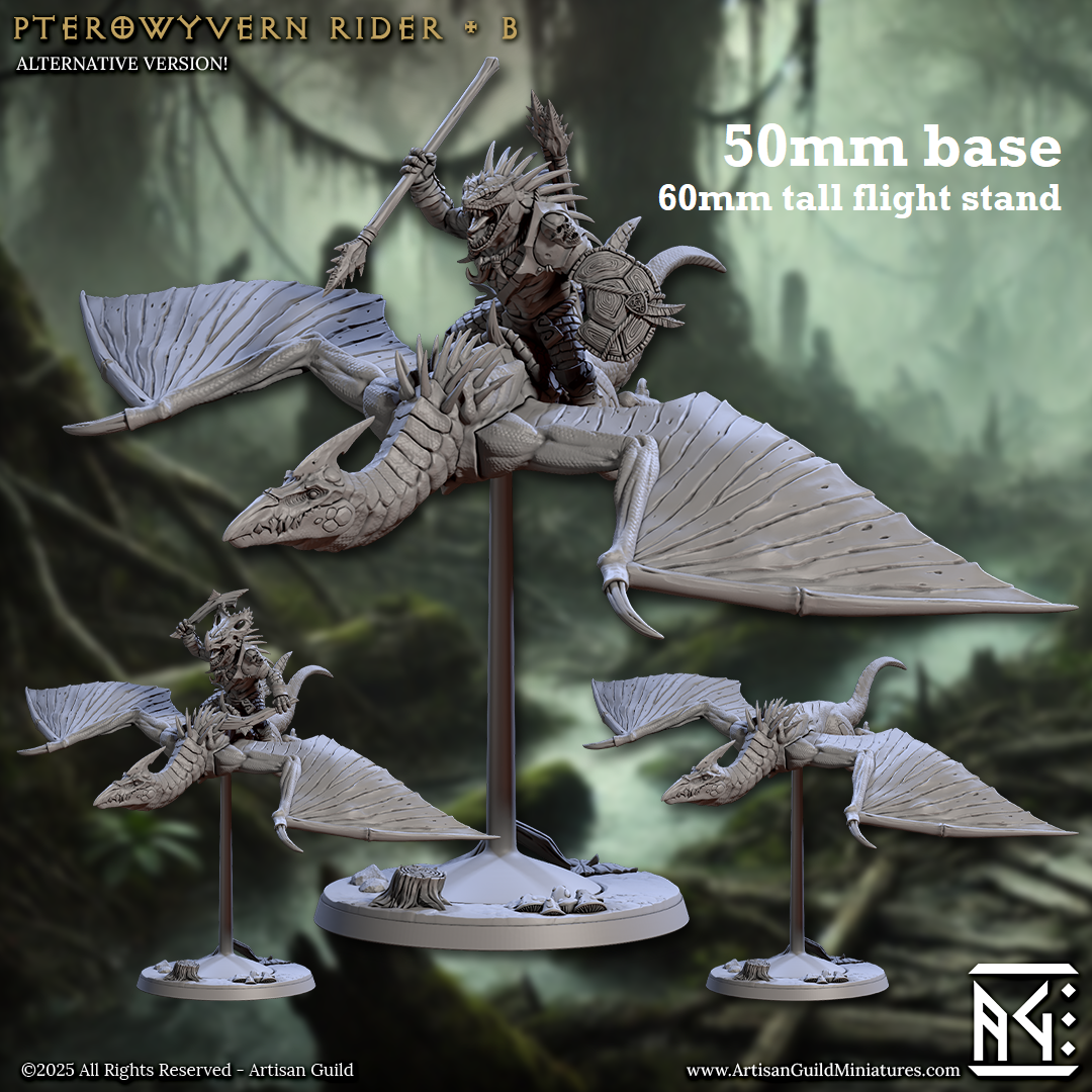 Pterowyvern Rider: Sculpt B (Pterodactyl Cavalry Unit) Main image