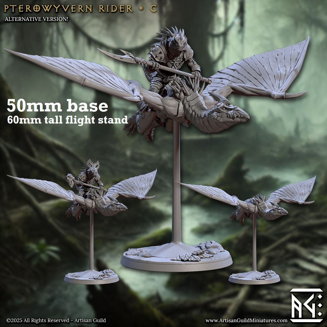 Pterowyvern Rider: Sculpt C (Pterodactyl Cavalry Unit) Main image