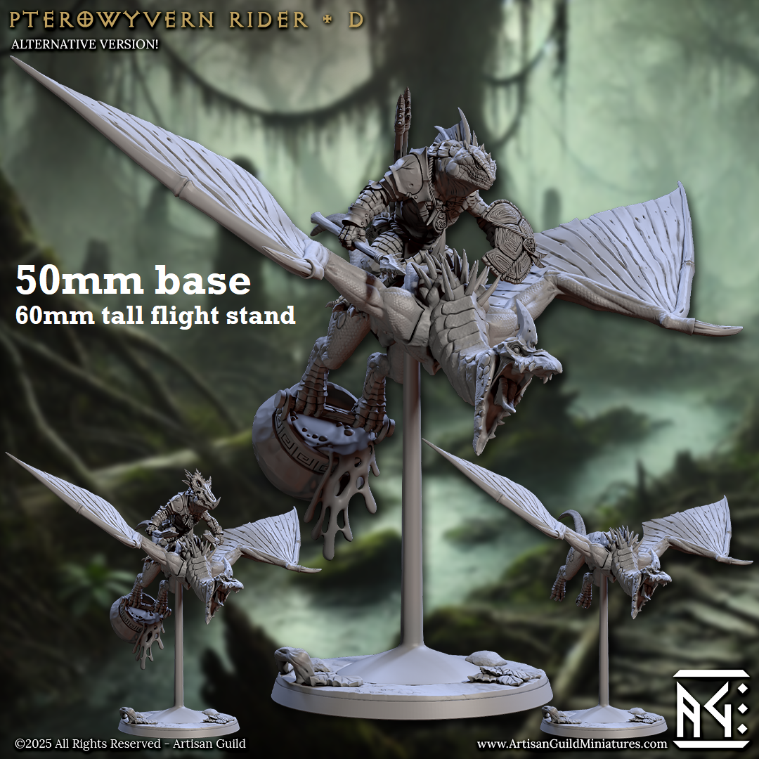 Pterowyvern Rider: Sculpt D (Pterodactyl Cavalry Unit) Main image
