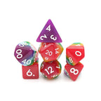 Rainbow Redux - 7 Piece DnD Dice Set | Acrylic RPG Gaming Dice - Collectors World Toys