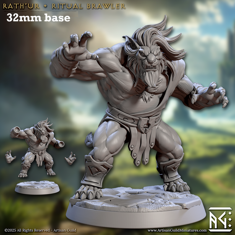 Rath'ur, Ritual Brawler (Male Leonin Monk / Pugilist) Main image