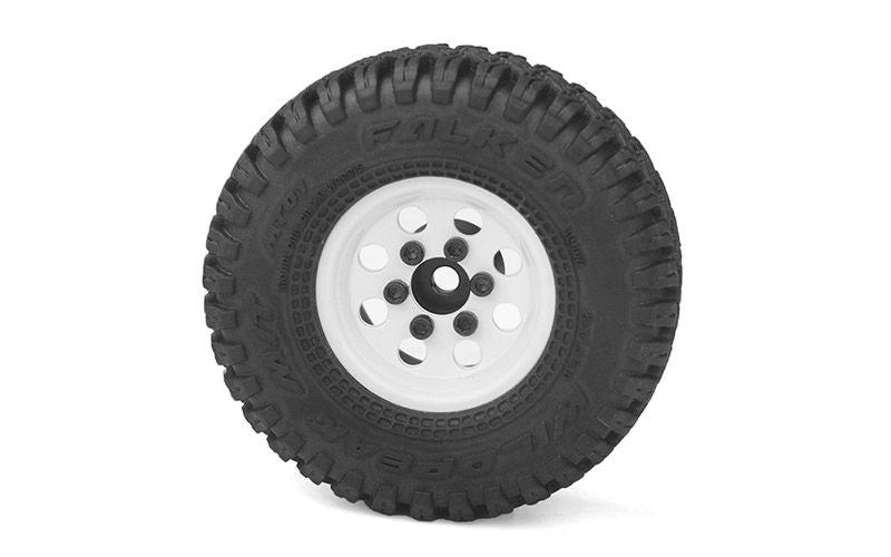 Stamped Steel 1.0" Pro8 Beadlock Wheels, White